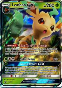 pokemon sun moon promos leafeon gx sm146