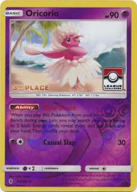 pokemon sun moon promos oricorio 55 145 3rd place league promo