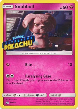 Snubbull - SM200 - Detective Pikachu Promo Movie Stamp