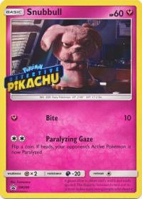 pokemon sun moon promos snubbull sm200 detective pikachu promo movie stamp