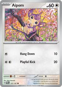pokemon sv twilight masquerade aipom 137 167