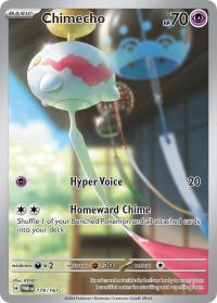 pokemon sv twilight masquerade chimecho 179 167 illustration rare