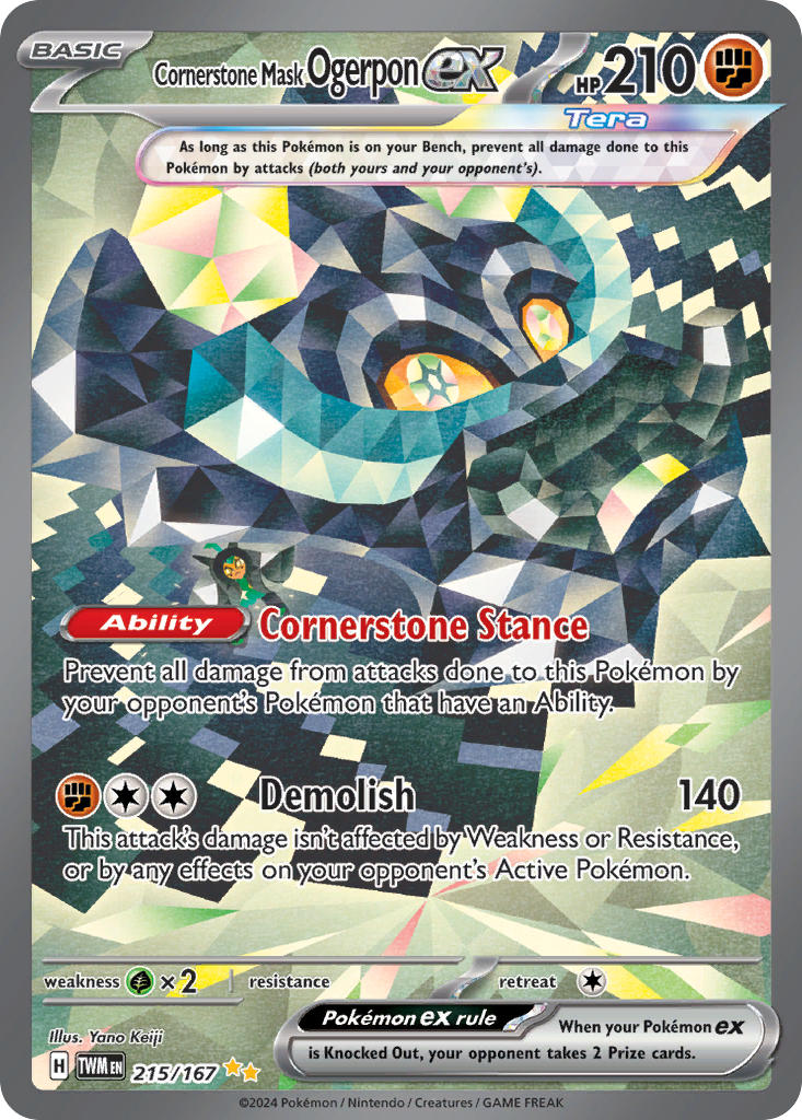 Cornerstone Mask Ogerpon EX - 215-167 - Special Illustration Rare