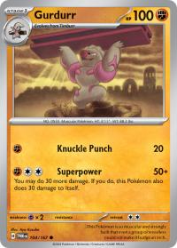 pokemon sv twilight masquerade gurdurr 104 167