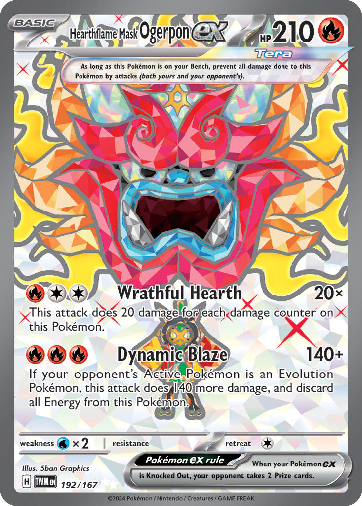 Hearthflame Mask Ogerpon EX - 192-167 - FULL ART