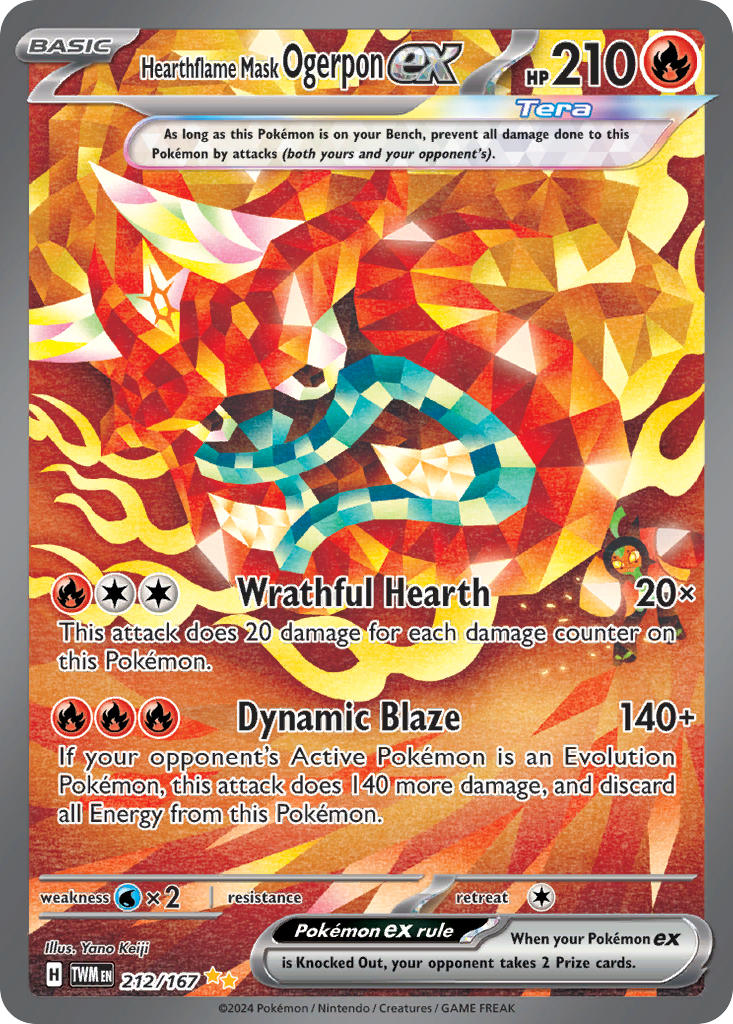 Hearthflame Mask Ogerpon EX - 212-167 - Special Illustration Rare