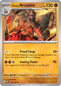 pokemon sv twilight masquerade hisuian arcanine 100 167