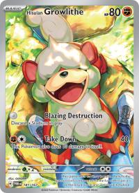 pokemon sv twilight masquerade hisuian growlithe 181 167 illustration rare