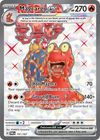 pokemon sv twilight masquerade magcargo ex 191 167 full art