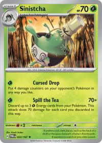 pokemon sv twilight masquerade sinistcha 022 167