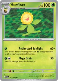 pokemon sv twilight masquerade sunflora 007 167
