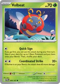 pokemon sv twilight masquerade volbeat 009 167