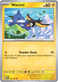 pokemon sv twilight masquerade wattrel 075 167