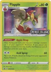 pokemon sword shield pre release promos flapple swsh022 staff