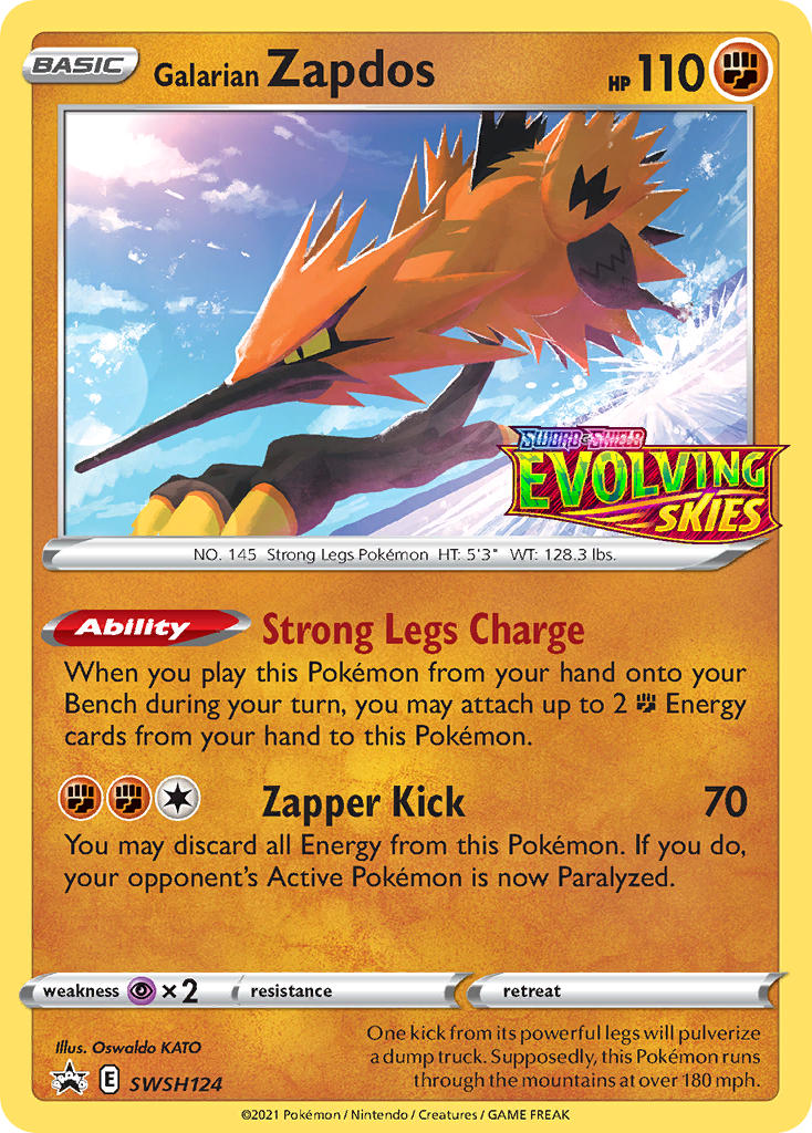 Galarian Zapdos - SWSH124 (Prerelease Promo)