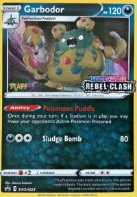 pokemon sword shield pre release promos garbodor swsh025 staff