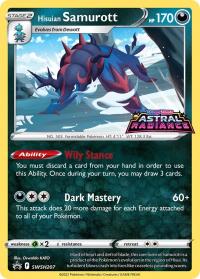 pokemon sword shield pre release promos hisuian samurott swsh207 prerelease promo