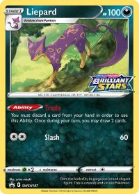 pokemon sword shield pre release promos liepard swsh187 prerelease promo