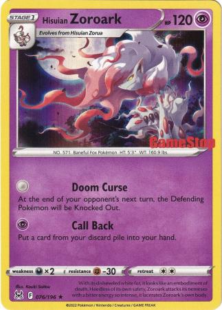 Hisuian Zoroark - 076-196 - Holo Gamestop Promo