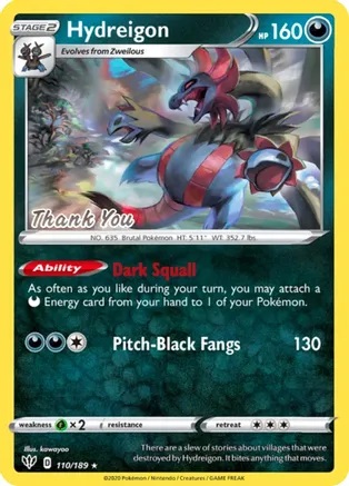 Hydreigon - 110-189 (Thank You) - Sealed