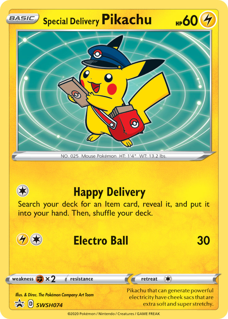 Special Delivery Pikachu - SWSH074