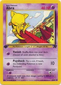 pokemon team rocket 1st edition abra 49 82 1st edition