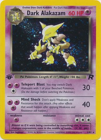 Dark Alakazam  1-82  1st edition