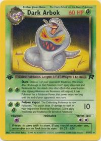 pokemon team rocket 1st edition dark arbok 19 82 1st edition