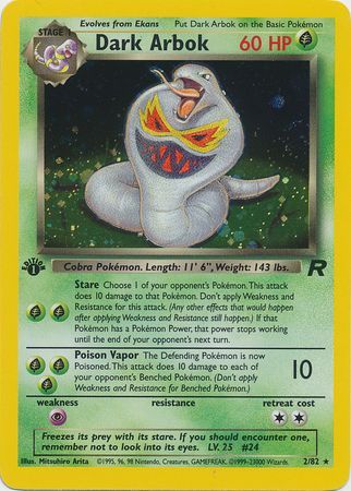 Dark Arbok 2-82 1st edition