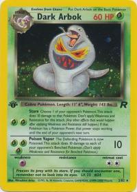 pokemon team rocket 1st edition dark arbok 2 82 1st edition