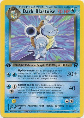 Dark Blastoise 20-82 1st edition