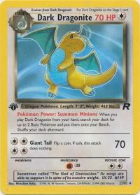 pokemon team rocket 1st edition dark dragonite 22 82 1st edition