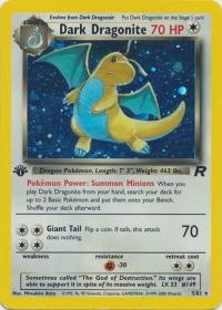 pokemon team rocket 1st edition dark dragonite 5 82 1st edition