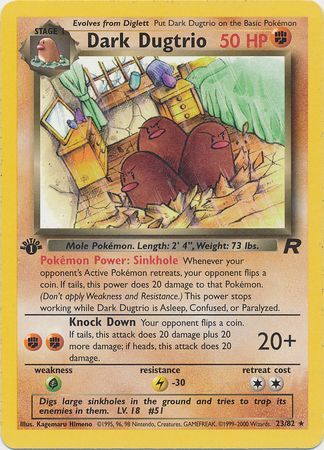 Dark Dugtrio 23-82 1st edition