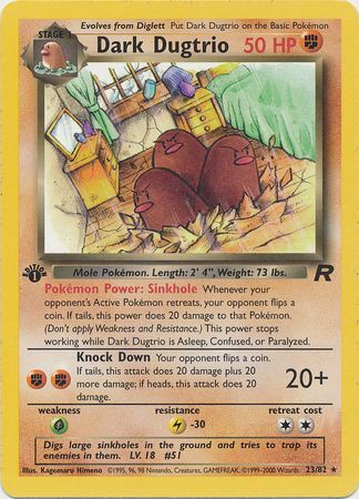 Dark Dugtrio  23-82  1st edition