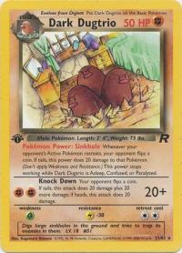 pokemon team rocket 1st edition dark dugtrio 23 82 1st edition