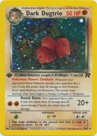 pokemon team rocket 1st edition dark dugtrio 6 82 1st edition