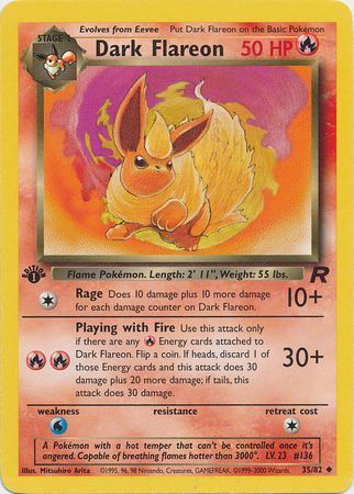 Dark Flareon 35-82  1st edition