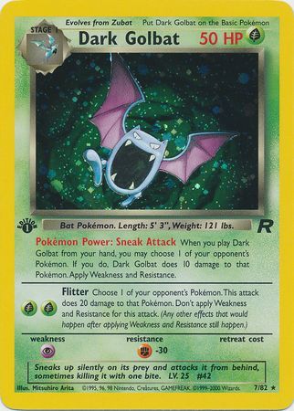 Dark Golbat  7-82  1st edition