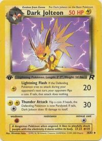 pokemon team rocket 1st edition dark jolteon 38 82 1st edition