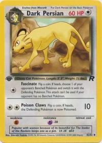 pokemon team rocket 1st edition dark persian 42 82 1st edition