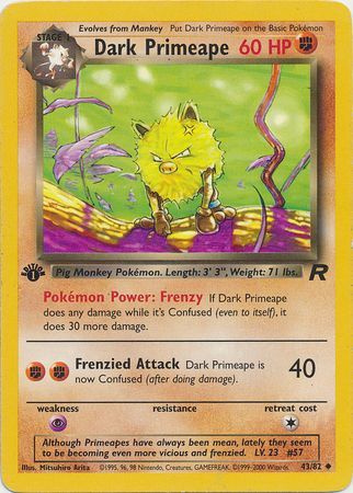 Dark Primeape 43-82 1st edition