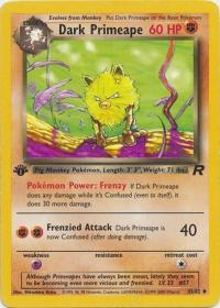 pokemon team rocket 1st edition dark primeape 43 82 1st edition