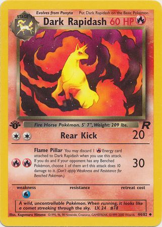 Dark Rapidash 44-82 1st edition