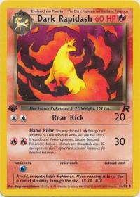 pokemon team rocket 1st edition dark rapidash 44 82 1st edition