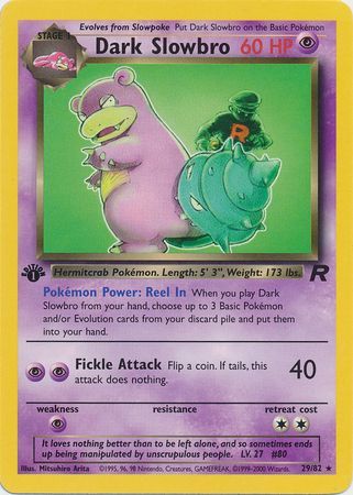 Dark Slowbro 29-82 1st edition