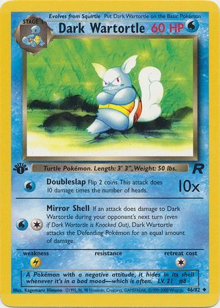 Dark Wartortle 46-82 1st edition