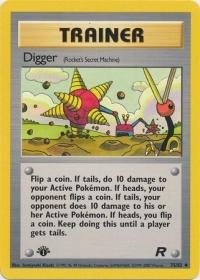 pokemon team rocket 1st edition digger 75 82 1st edition