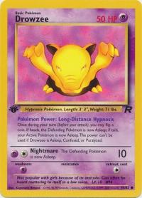 pokemon team rocket 1st edition drowzee 54 82 1st edition