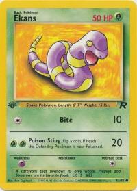 pokemon team rocket 1st edition ekans 56 82 1st edition